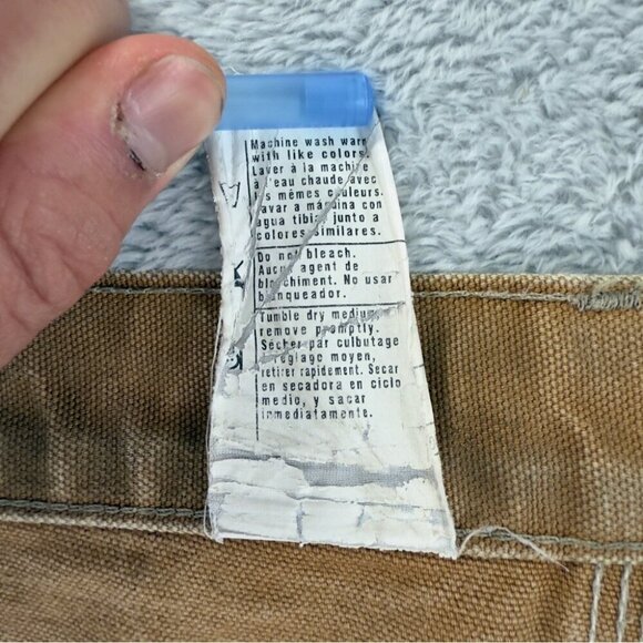 Vintage Carhartt Men's Sz 45x27 B01-BRN Double Knee Carpenter Pants Made in USA - Picture 6 of 14